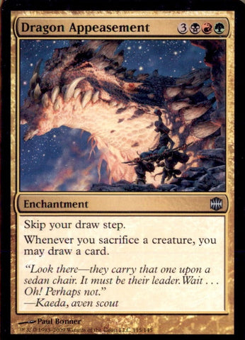 "Dragon Appeasement" - Magic The Gathering Card - Alara Reborn