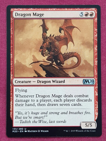 "Dragon mage" - Magic The Gathering Card - M20
