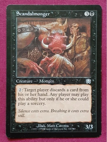 "Scandalmonger" - Magic The Gathering Card - Mercadian Masques