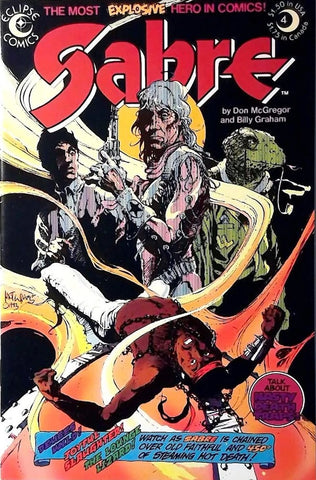 Sabre #4 5 6 (3x Comics RUN) - Eclipse Comics - 1982/83