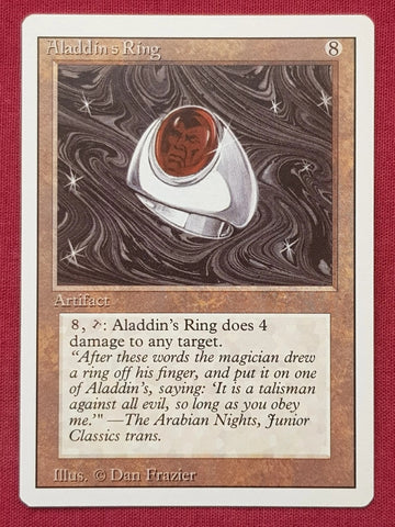"Aladdin's Ring" - Magic The Gathering Card - Revised