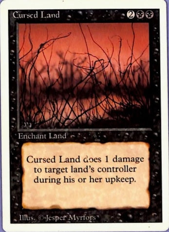 "Cursed Land" - Magic The Gathering Card - Revised