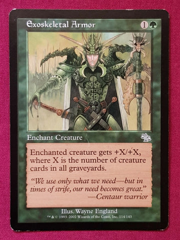"Exoskeletal Armor" - Magic The Gathering Card - Judgment