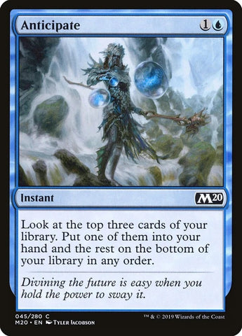 "Anticipate" x4 - Magic The Gathering - M20 - 4-Card Playset