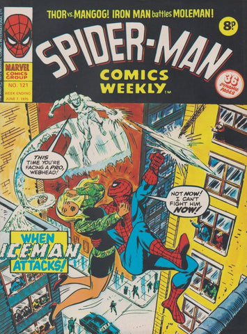 Spider-Man Weekly #121 - #125 (Lot of 5x Comics) - Marvel / British - 1975
