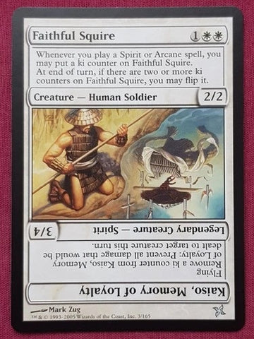"Faithful Squire" - Magic The Gathering Card - Betrayers Of Kamigawa