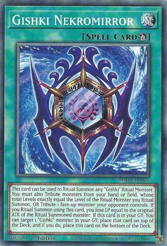 "Gishki Nekromirror" PHHY-EN066 - Yu-Gi-Oh! - 3x Cards - Photon Hypernova