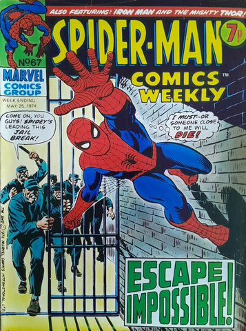 Spider-Man Comics Weekly #67 - Marvel Comics / British - 1974