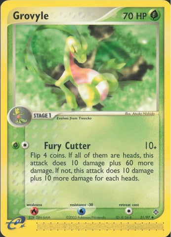 Grovyle 31/97 - Pokémon Card - 2003 - NON-Holo