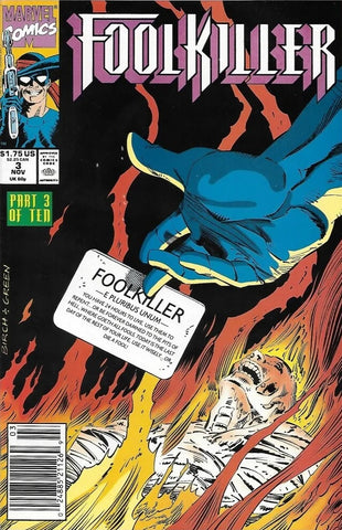 FoolKiller #3 - Marvel Comics - 1990