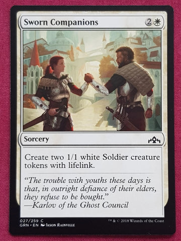 "Sworn Companions" - Magic The Gathering Card - Guilds Of Ravnica