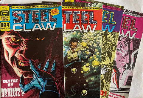 The Steel Claw #1 2 3 4 - Quality Comics - 1986