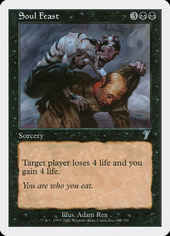 "Soul Feast" - Magic The Gathering Card - 7th Edition