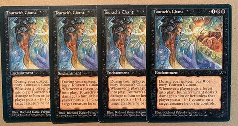 "Tourach's Chant" x4 - Magic The Gathering - Fallen Empires - 4-Card Playset