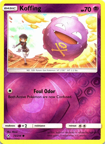 "Koffing" 23/214  Unbroken Bonds  - Pokémon Card - Reverse Holo