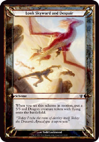 "Look Skyward And Despair" - Magic The Gathering Card - Over-Sized - Archenemy