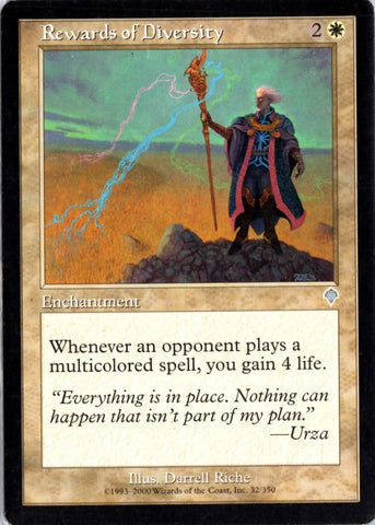 "Rewards Of Diversity" - Magic The Gathering Card - Invasion