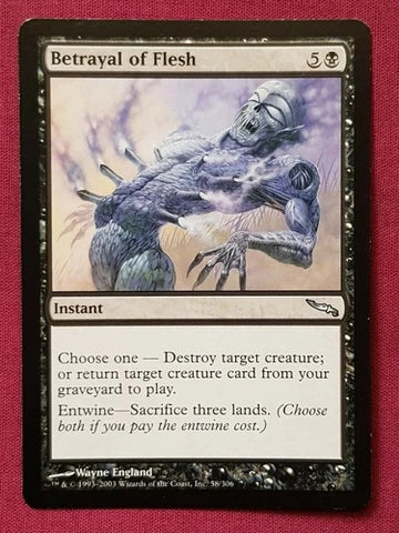 "Betrayal Of Flesh" - Magic The Gathering Card - Mirrodin