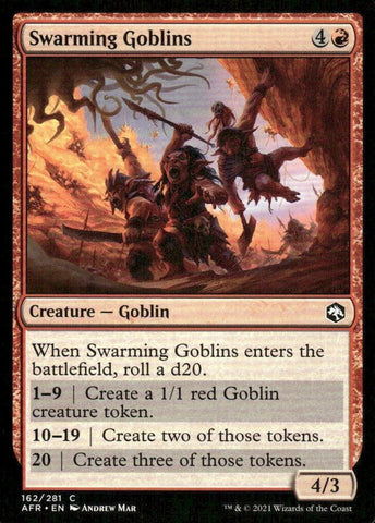 "Swarming Goblins" x4 - Magic The Gathering - AFR - 4-Card Playset