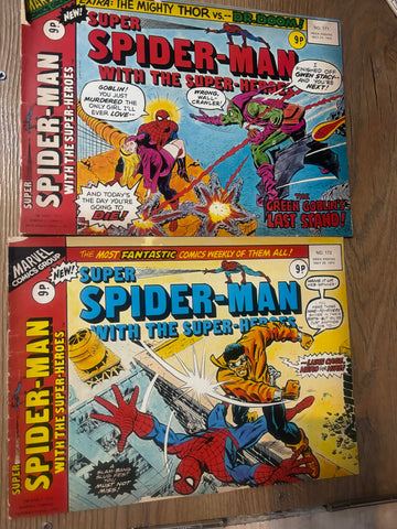 Super Spider-Man with the Super-Heroes #171 & 172 - Marvel/British - 1976