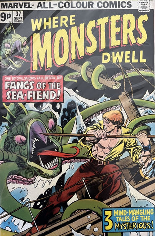 Where Monsters Dwell #37 - Marvel Comics - 1975 - Pence Copy