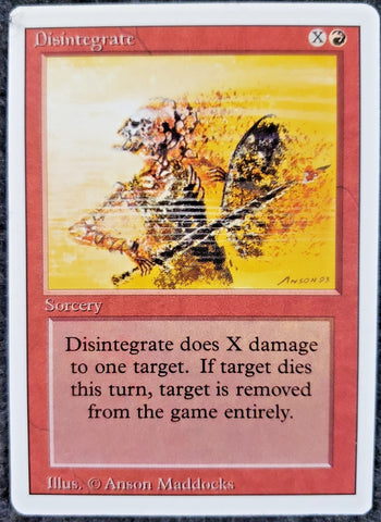 "Disintegrate" x4 - Magic The Gathering Card - Revised - 4-Card Playset