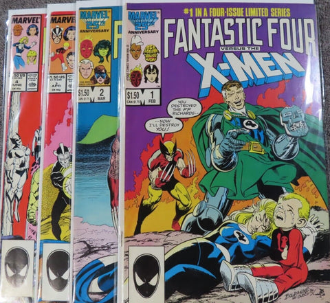Fantastic Four Versus the X-Men #1 - #4 - Marvel Comics - 1986