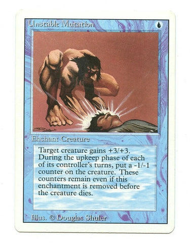 "Unstable Mutation" - Magic The Gathering Card - Revised
