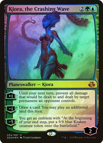 "Kiora, The Crashing Wave" FOIL - Magic The Gathering Card - Born Of The Gods
