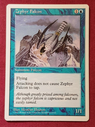 "Zephyr Falcon" - Magic The Gathering Card - 5th Edition