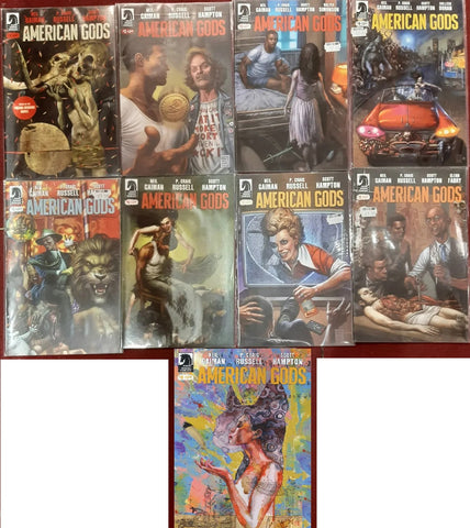 American Gods #1 - #9 (RUN/SET of 9x Comics) - Dark Horse - 2017