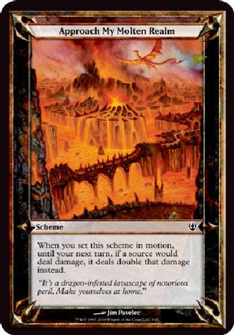 "Approach My Molten Realm" - Magic The Gathering Card - Over-Sized - Archenemy
