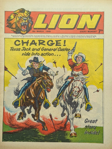 Lion Comic x3 - British Comic - 9/3/68, 16/3/68 & 30/3/68