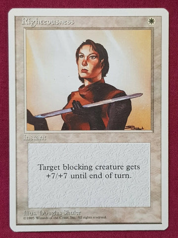 "Righteousness" - Magic The Gathering Card - 4th Edition
