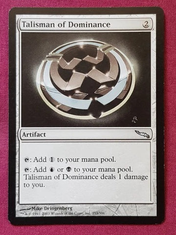 "Talisman Of Dominance" - Magic The Gathering Card - Mirrodin