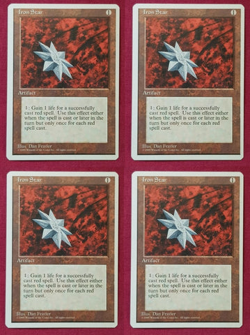 "Iron Star" x4 - Magic The Gathering Card - 4th Edition - 4-Card Playset