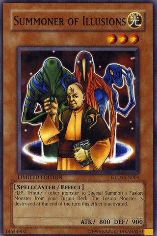 "Summoner Of Illusions" GLD1-EN004 - Yu-Gi-Oh! - 3x Card Playset