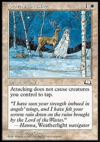 "Serra's Blessing" - Magic The Gathering Card - Weatherlight
