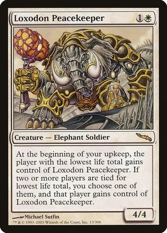 "Loxodon Peacekeeper" - Magic The Gathering Card - Mirrodin