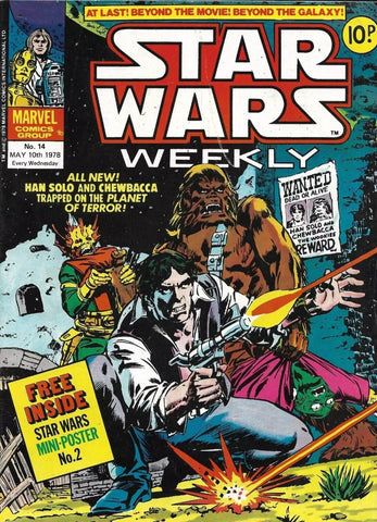 Star Wars Weekly #14 - Marvel Comics/British - 1978 - Free Poster Missing
