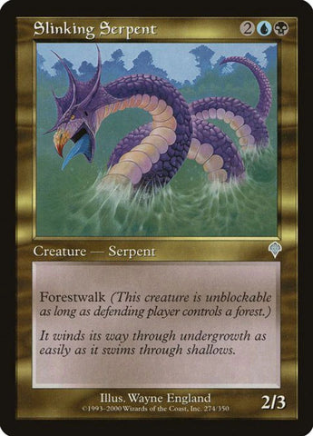 "Slinking Serpent" x4 - Magic The Gathering Card - Invasion - 4-Card Playset