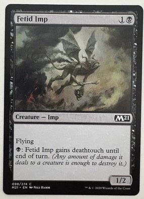 "Fetid Imp" - Magic The Gathering Card - M21
