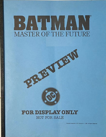 Batman: Master of the Future Preview - DC - 1991 – Display Only Promo