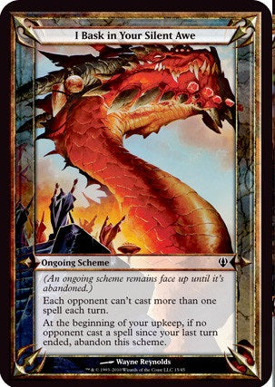 "I Bask In Your Silent Awe" - Magic The Gathering Card - Over-Sized - Archenemy