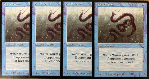 "Water Wurm" x4 - Magic The Gathering Card - The Dark - 4-Card Playset
