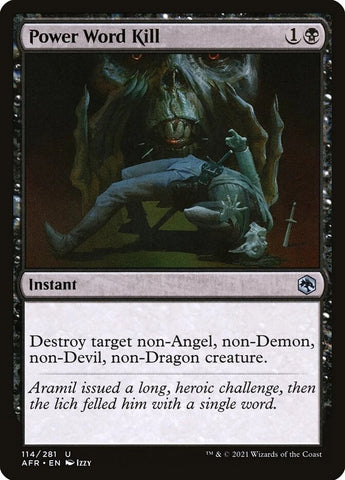 "Power Word Kill" FOIL - Magic The Gathering - AFR 2021