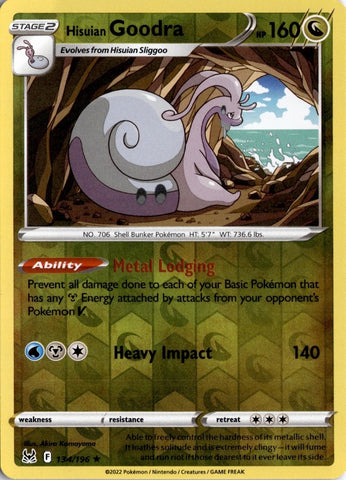 "Goodra" 134/196 Lost Origin - Pokémon Card - Reverse Holo