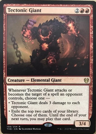 "Tectonic Giant" - Magic The Gathering Card - THB