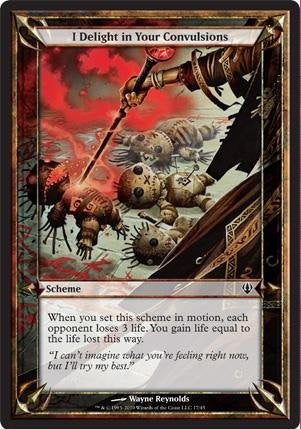 "I Delight In Your Convulsions" - Magic The Gathering Card - Over-Sized - Archenemy