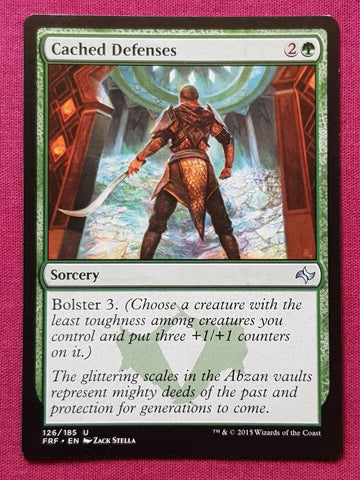 "Cached Defenses" - Magic The Gathering Card - Fate Reforged